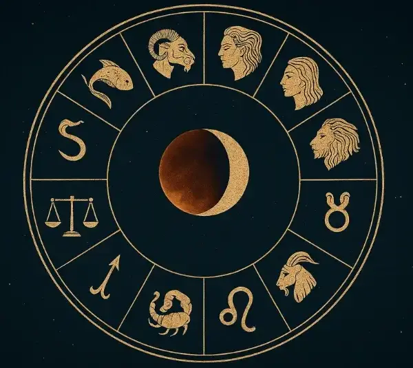 Lunar Eclipse Zodiac Wheel