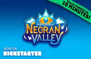 Advertisement Logo for new kickstarter video game Wonderful Neoran Valley