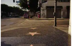 In today's daily Drop, we have a photo of Hollywood Boulevard with stars on the sidewalk