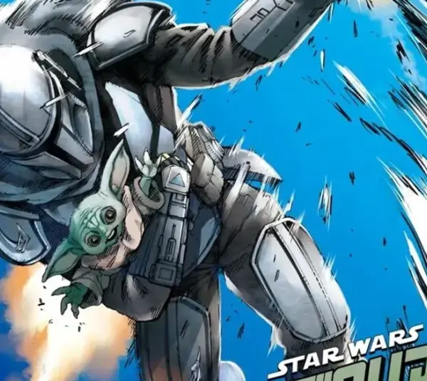 Din Djarin and Grogu swing into action in new poster for "The Mandalorian and Grogu".