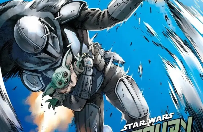 Din Djarin and Grogu swing into action in new poster for "The Mandalorian and Grogu". 