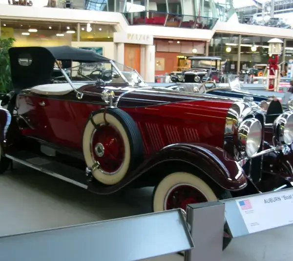 Image of red 1929 Auburn 8-120 Boattail Speedster, Auburn 120 Speedster, American cars