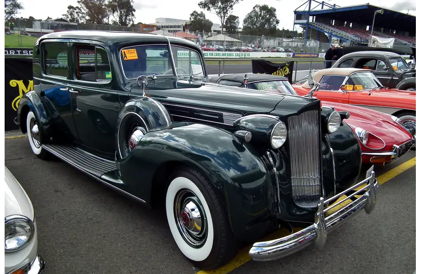 Black 1938 Packard 1607 V12 Club sedan