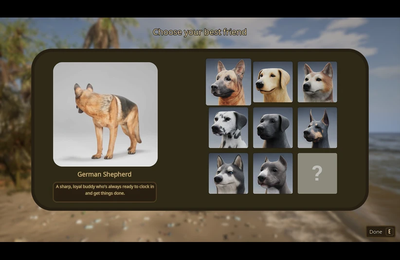 Restore your Island companion choice