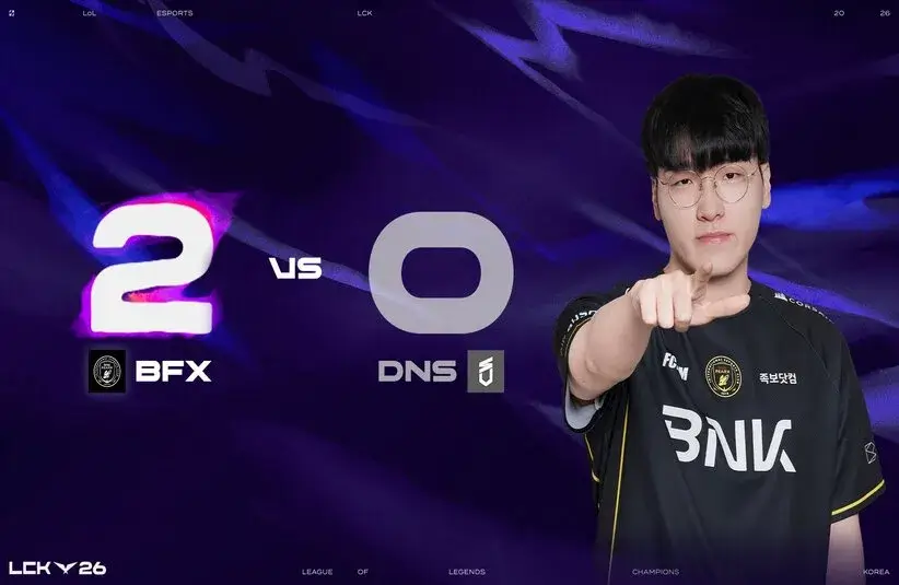 BFX got their first LCK regular series victory beating DNS