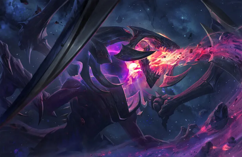 Cho'Gath in his Dark Star skin for Teamfight tactics Set 17
