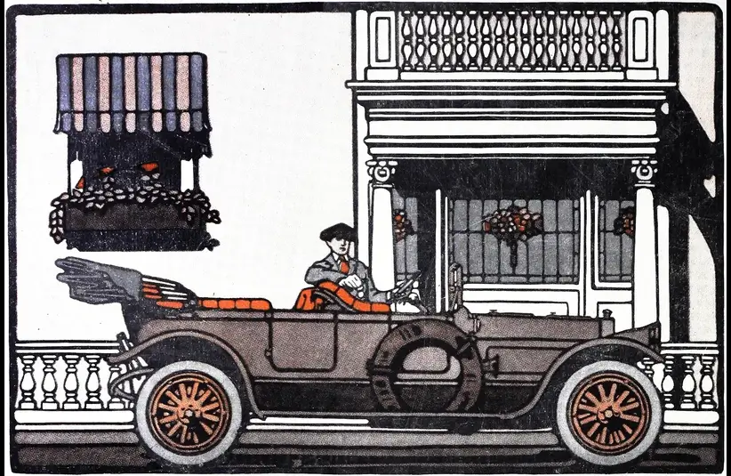 Image of  Pierce-Arrow car from a 1913 advertisement
