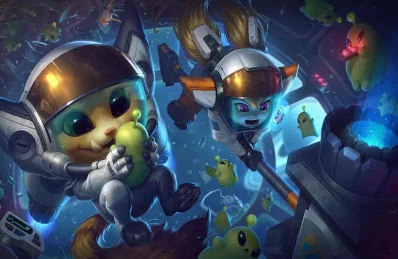 Poppy's Astronaut Skin for the Meeple Trait in Teamfight Tactics Set 17