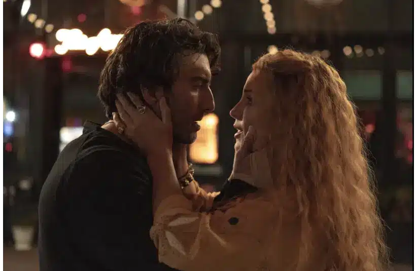 Justin Baldoni and Blake Lively in "It Ends With Us." Courtesy of  Sony Pictures/Columbia Pictures