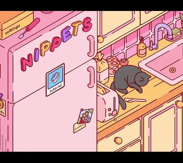 Screenshot of title screen from hidden objects game, Nippets