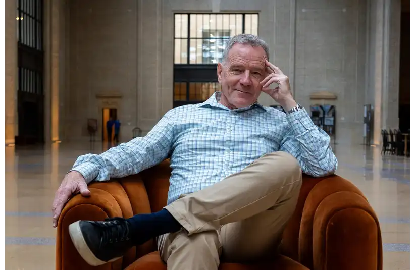 Actor Bryan Cranston sits inside Michigan Central during a Ford event in Detroit on Tuesday, June 17, 2025. © David Rodriguez Muñoz / USA TODAY NETWORK via Imagn Images