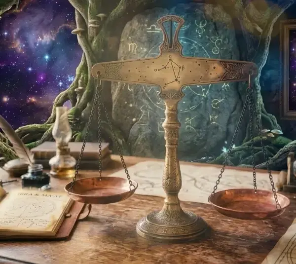 Universal Scales Depicting Libra Celestial Sign