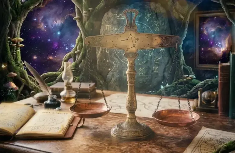 Universal Scales Depicting Libra Celestial Sign