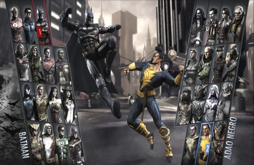 Injustice character selection screen. 
