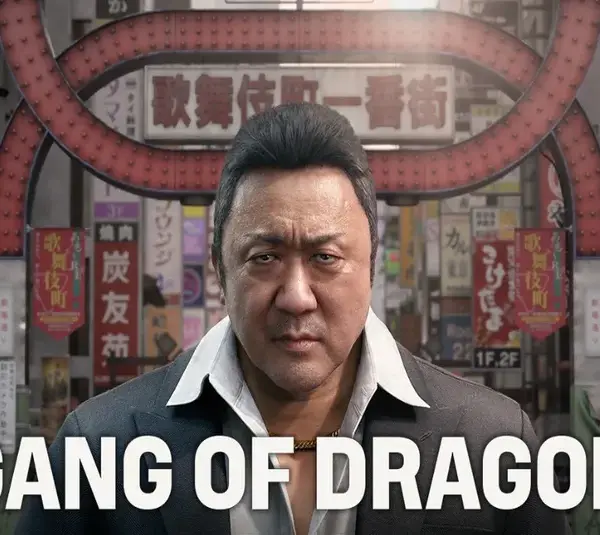 Gang of Dragon key art from Nagoshi Studios. Actor Ma Dong-seokas lead protagonist in yakuza-style game