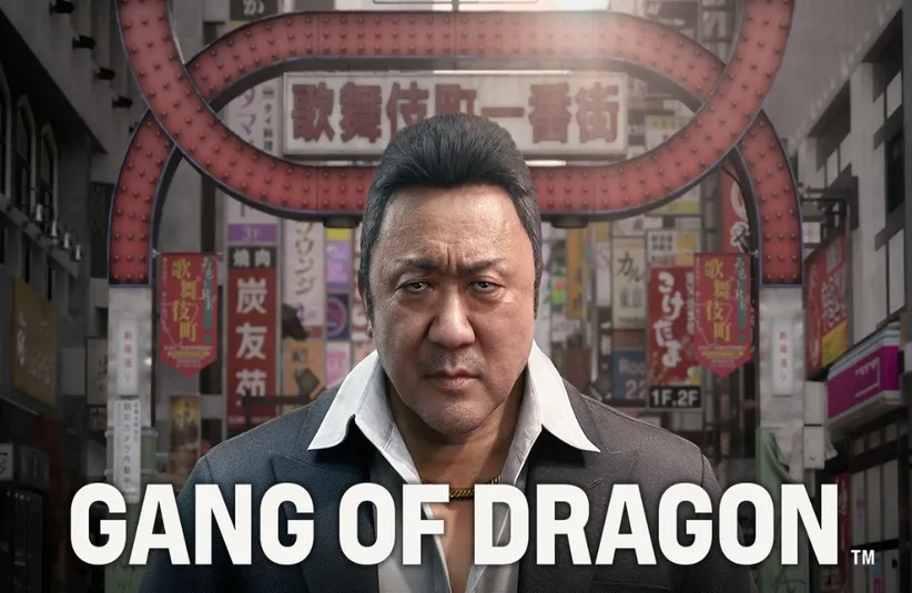 Gang of Dragon key art from Nagoshi Studios. Actor Ma Dong-seokas lead protagonist in yakuza-style game