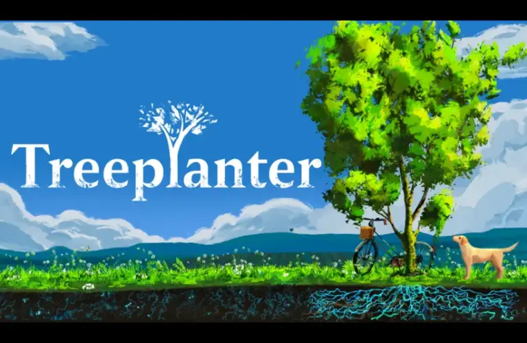 Key art for Treeplanter, tree planting sim