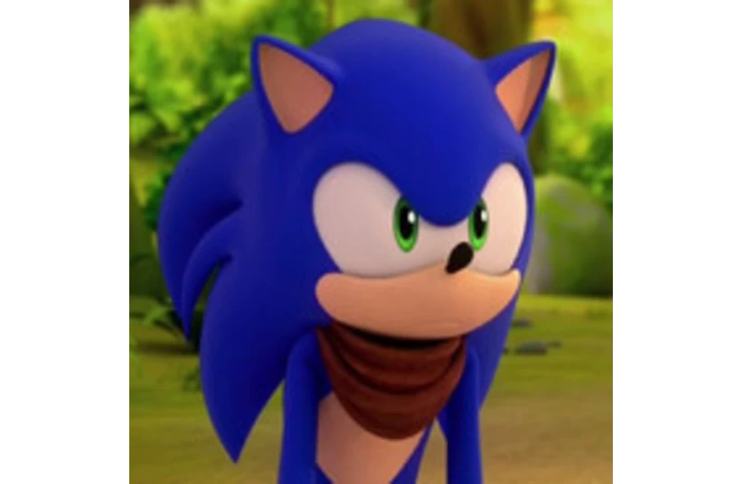 Sonic the Hedgehog in the forest.