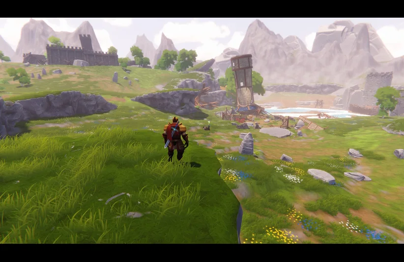 Image of a player looking over the landscape from Gedonia 2