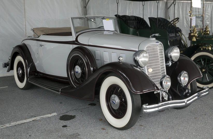  A 1934 Lincoln Model KA Coupe Roadster, Dove Gray with Maroon interior