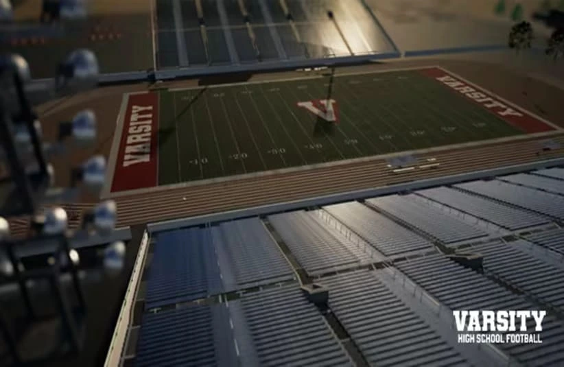 A football field in Varsity High School Football