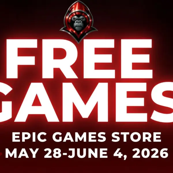 Featured image showing various gaming icons, "Free Games" "Epic Games Store" "May 28-June 4, 2026