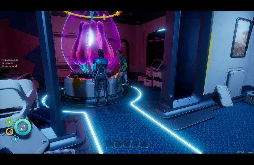 Image from Co-op gameplay in Subnautica 2
