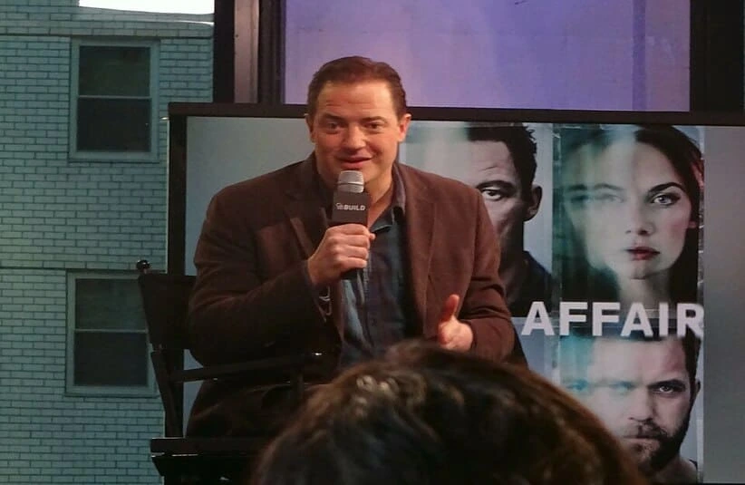 Brendan Fraser doing an interview for Season 3 of The Affair.
