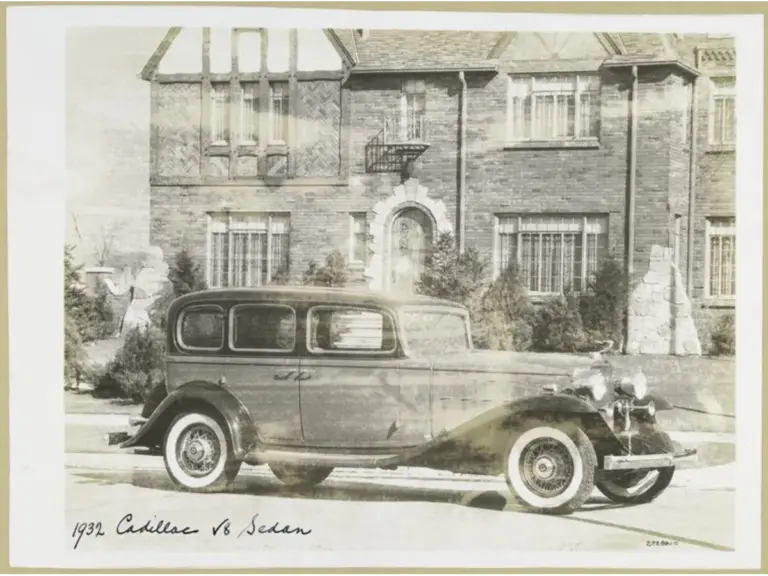 Black & White photo of Cadillac 1932 Series 355-B V8 Sedan