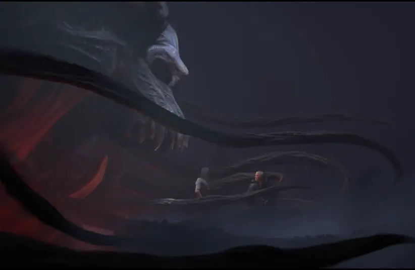 Diablo IV, Return of the king, massive demon ready to devour the protagonist