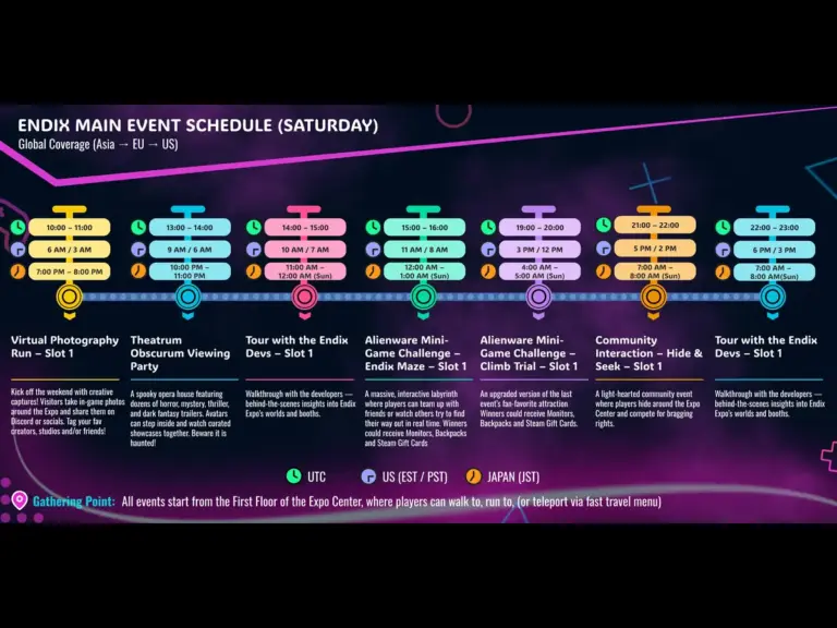 Image of Endix Schedule May 23rd