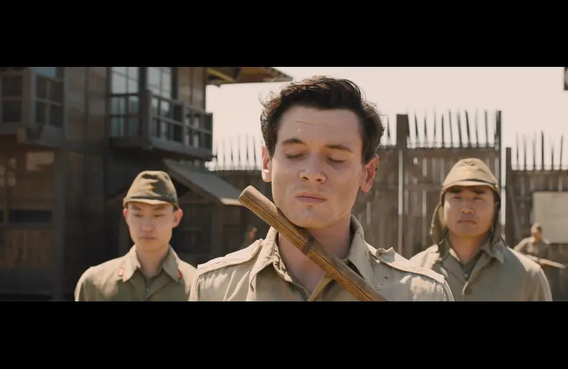 Screenshot of Jack O'Connell in "Unbroken" (2014)