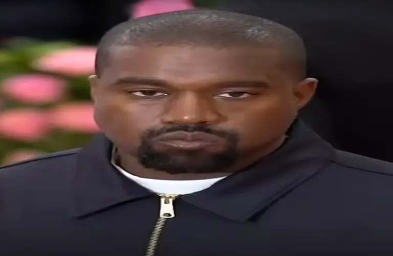 close up of Kanye West at the met gala in 2019