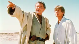 Image of Uncle Owen and Luke Skywalker in "Star Wars"