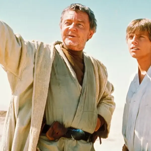Image of Uncle Owen and Luke Skywalker in "Star Wars"