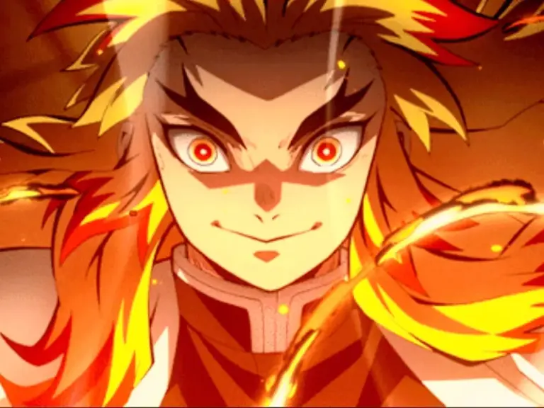 Rengoku blazing with passion to help others