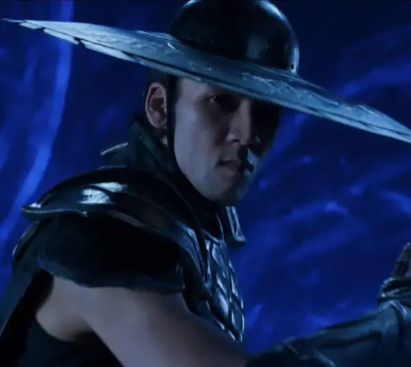 Kung Lao, played my Max Huang, preparing for fight against Liu Kang played by Ludi Lin in "Mortal Kombat II"