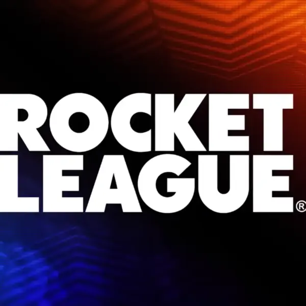 The "Rocket League" title screen.