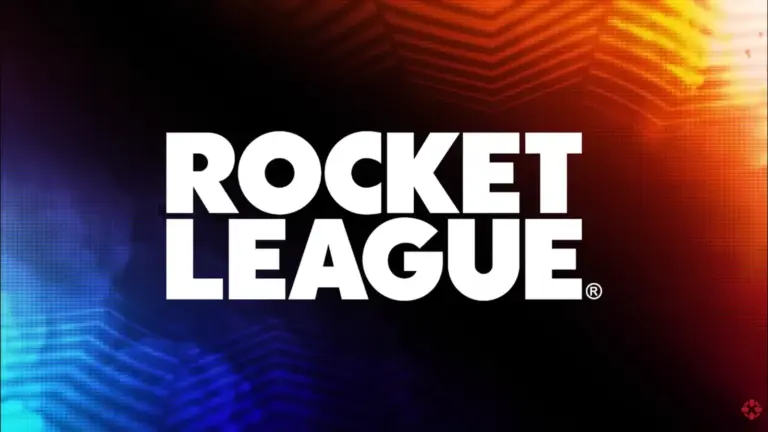 The "Rocket League" title screen.