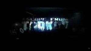 The words "Escape from Tarkov" in front of a black background.