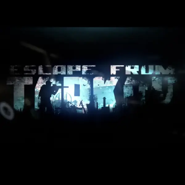 The words "Escape from Tarkov" in front of a black background.