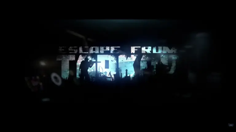 The words "Escape from Tarkov" in front of a black background.