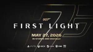The 007: First Light title page with information on release presented.