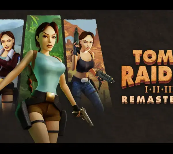 Key art for Tomb Raider I-III Remastered on Epic Games Store