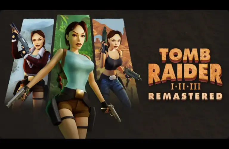 Key art for Tomb Raider I-III Remastered on Epic Games Store