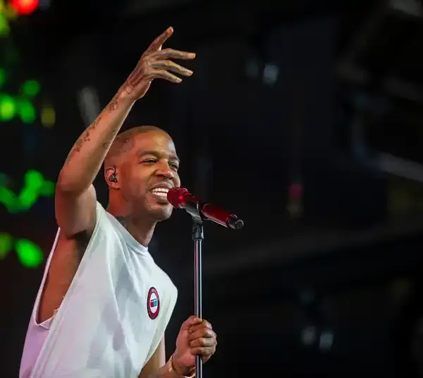 Kid Cudi performs in the Sahara tent during the Coachella Valley Music and Arts Festival in Indio, Calif., Sunday, April 21, 2024.