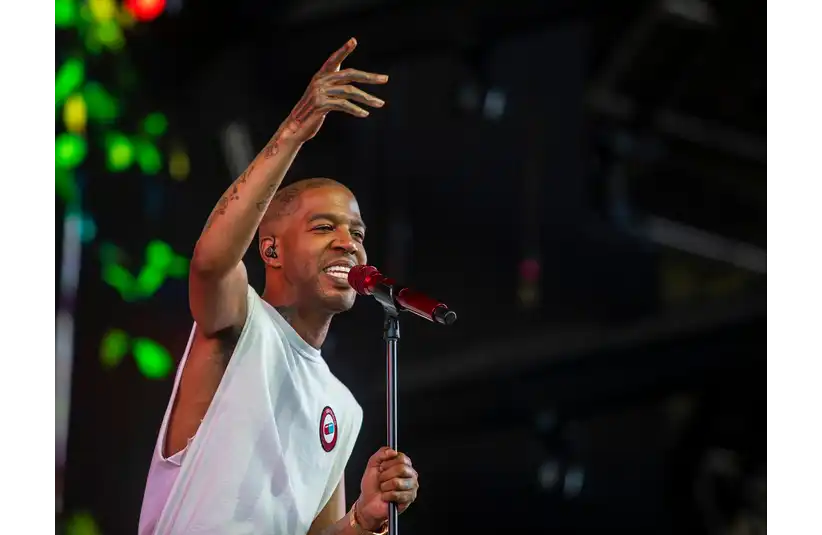 Kid Cudi performs in the Sahara tent during the Coachella Valley Music and Arts Festival in Indio, Calif., Sunday, April 21, 2024.