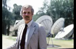 Ted Turner outside Turner Broadcasting System in Atlanta. Mandatory Credit: Manny Rubio-Imagn Images