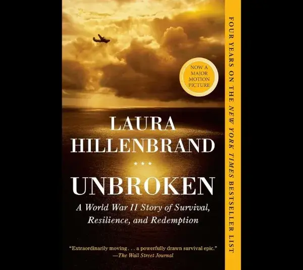 Book cover for Unbroken: A World War II Story of Survival, Resilience, and Redemption by Laura Hillenbrand