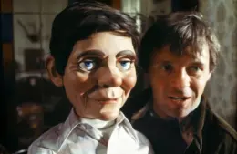 Actor Anthony Hopkins as Corky and Fats in the 1978 movie Magic